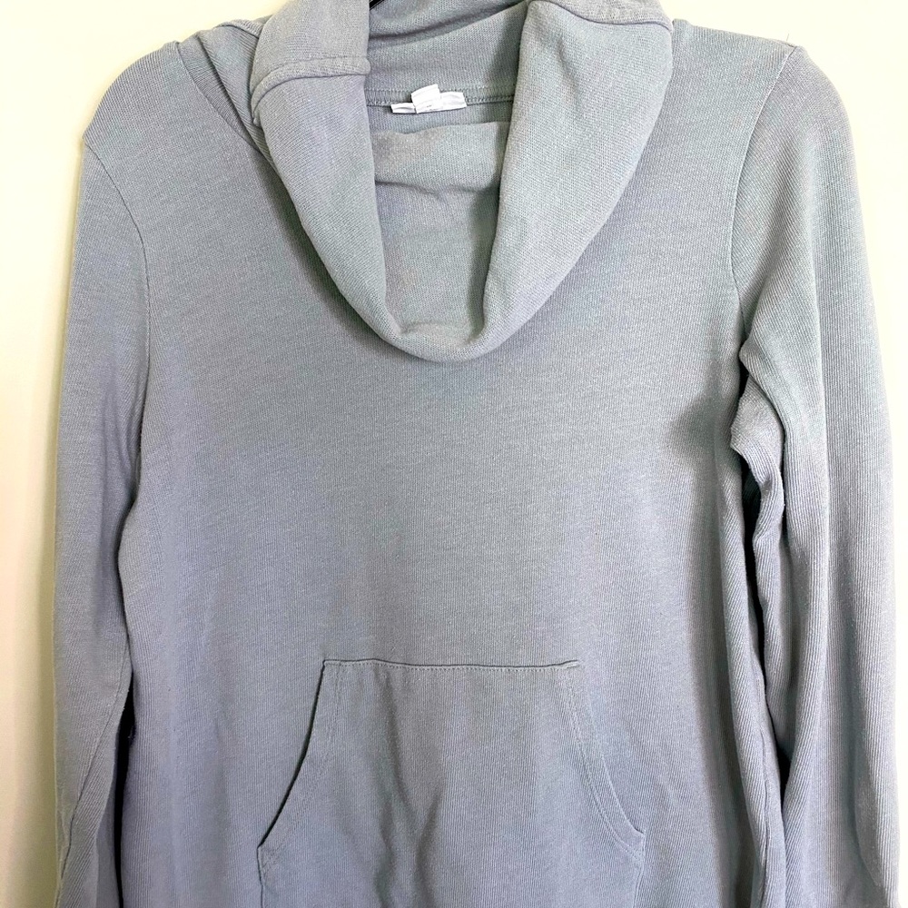 J. Jill Light Gray Hoodie Sweatshirt